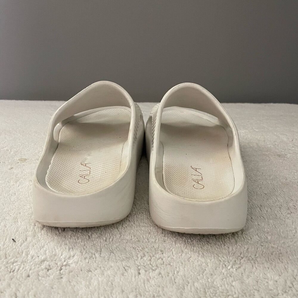 Calia White Slide Sandals Comfort Foam Athleisure 6 Women's Normcore Gym - Picture 8 of 13